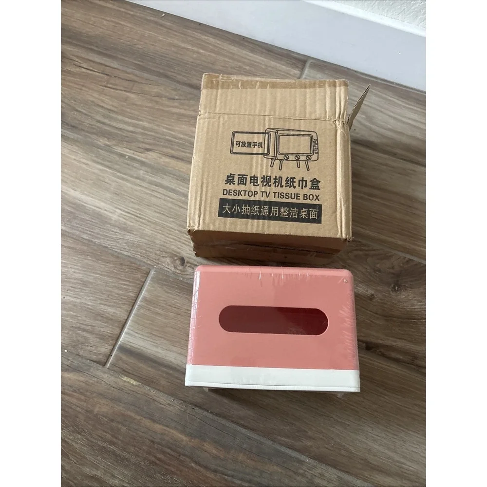 Retro TV Phone Holder‎ & Tissue Box NEW in Box
